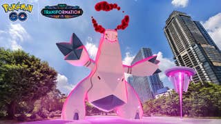 A zoomed in version of the Steel Skyline event header from Pokémon Go.